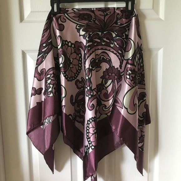Satin Shawl Poncho Cover all up Purple Top Floral - Picture 4 of 6